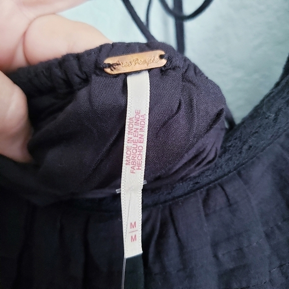 Free People Hailey Black Ruffle Babydoll Mini Dress - Picture 8 of 9